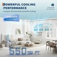 thumbnail image 6 of 12000 BTU Window Air Conditioner & Heater Combo – Cooling, Heating, Dehumidifier, Fan, WiFi & Remote – Works with Alexa & search engine Assistant – US Standard, WiFi Enabled, 6 of 8