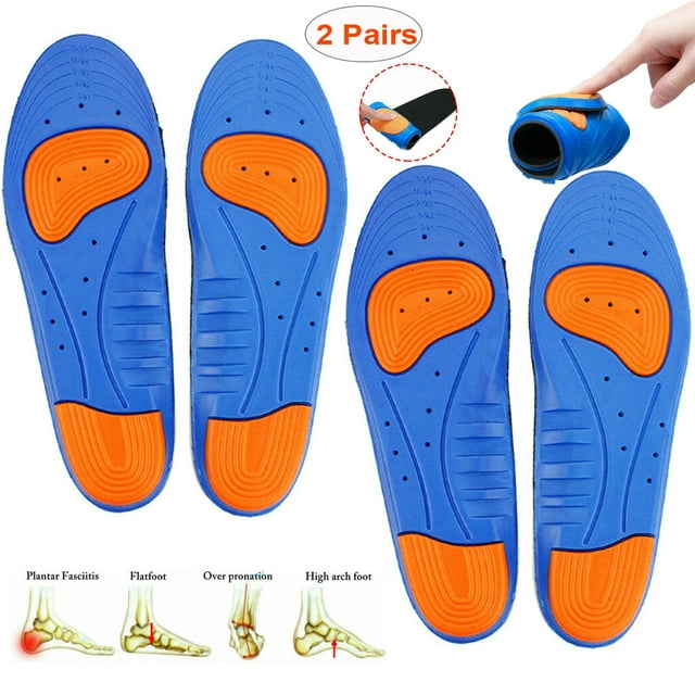 2Pair Orthotic Insole GEL Foot Blisters Cushion Heel Arch Sport Pad