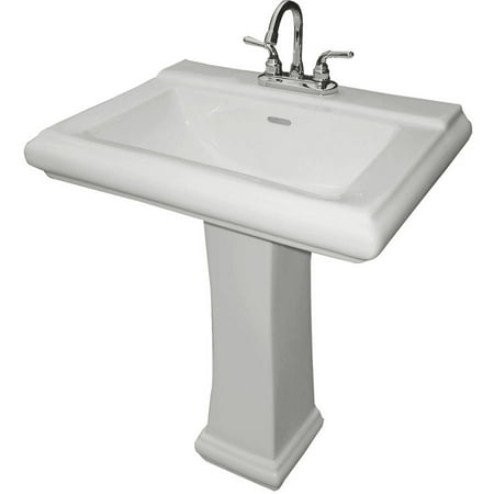 Cascadian Sanitary Ware 33 lb White China Royal Square Pedestal Lavatory Base