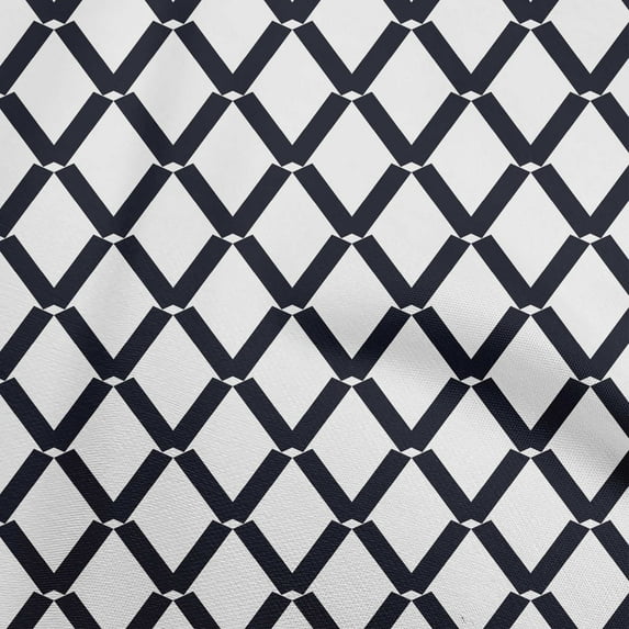 oneOone Silk Tabby White Fabric Geometric Sewing Fabric By The Yard Printed Diy Clothing Sewing Supplies 42 Inch Wide
