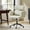 ivory, variant on 360-Degree Swivel Leather Deskchair with Wheels Adjustable Height for Home Office Bedroom Ivory