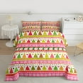 thumbnail image 2 of Homewish Colorful Christmas Tree Queen Comforter Set,Cartoon Santa Claus Bedding Sets,White Xmas Snowflake Bedding Comforter Set For Girls Kids,Breathable Home Decor Reversible,3pcs, 2 of 8