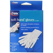 3 Pack Carex Health Brands Soft Hands Cotton Gloves Extra Large 1 Pair Each