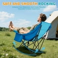 thumbnail image 4 of ABORON Oversized Rocking Camping Chair for Adults - 400lbs Capacity Heavy Duty Padded Rocker Chair, Folding Lawn Chair with Cooler Bag and Pockets, Portable Recliner Outdoor, 4 of 10