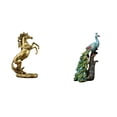 thumbnail image 1 of Estatua del caballo,Estatua de caballo de pie hecha a mano de resina de cafetería,Figura de escritorio,Estante de estatua de pavo real para escritorio,decoración del hogar,Figura decorativa, 1 of 8