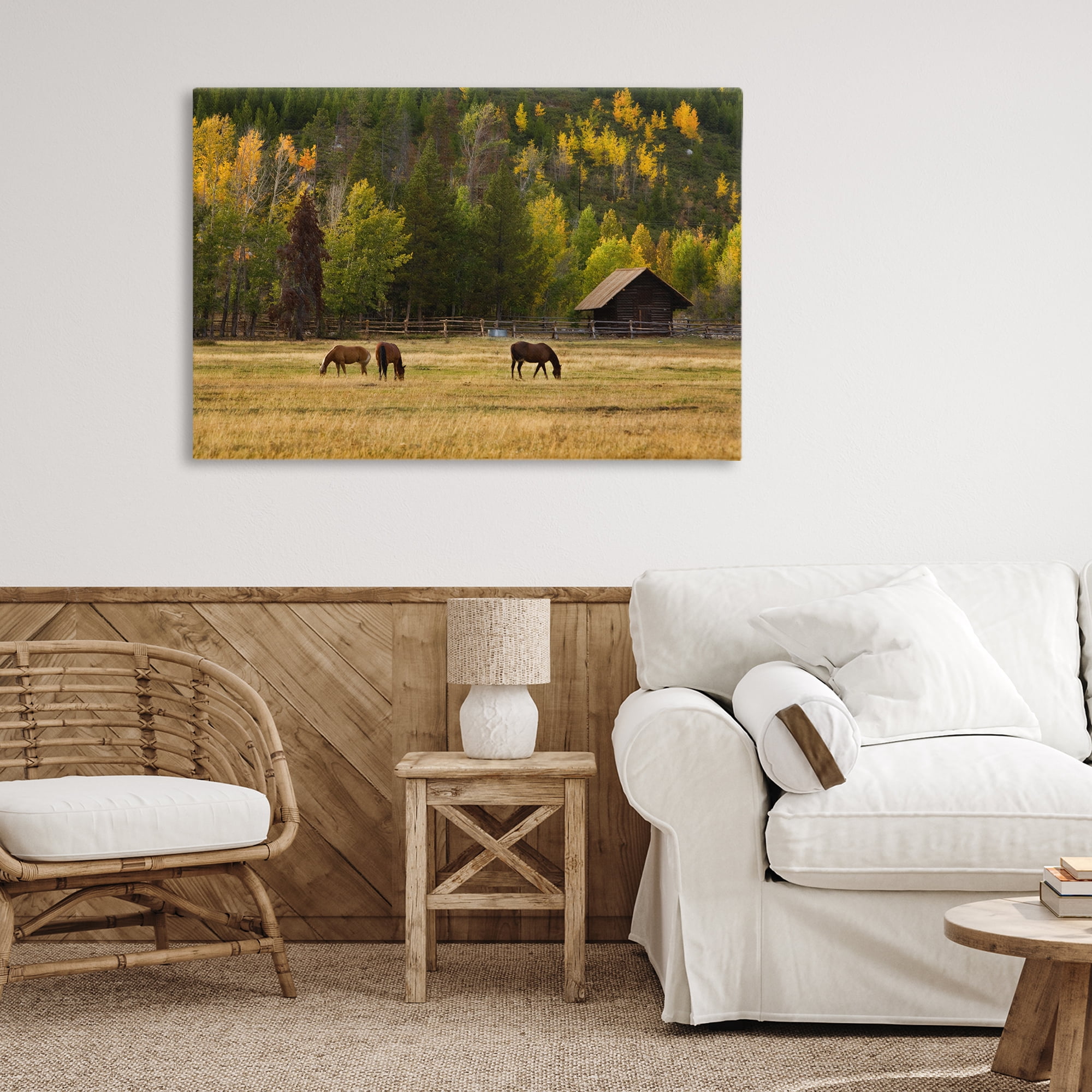 Stupell Industries Horses In Jackson Hole Canvas Wall Art, design by Scott Stulberg