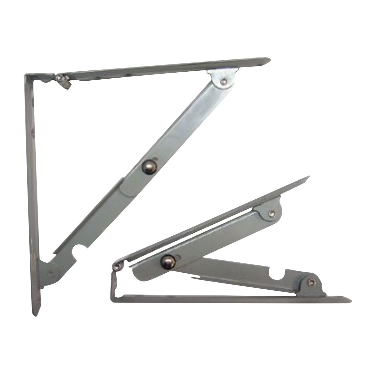 Rok Hardware Folding Shelf Bracket, 16" x 16", Medium Duty, Gray