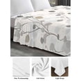 thumbnail image 6 of Gray Botanical Twim XL Size Flat Sheet, Wrinkleproof & Fadeproof Cooling Flat Bed Sheet Only, Farmhouse Spring Summer Floral Leaves Breathable Soft Bedding Top Sheets 66 x 102 Inches, 6 of 8