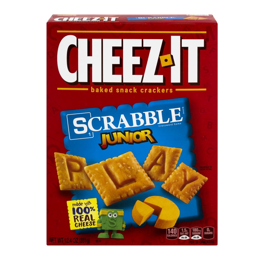 Cheez-It Baked Snack Crackers Scrabble Junior, 12.4 OZ by Kellogg Company