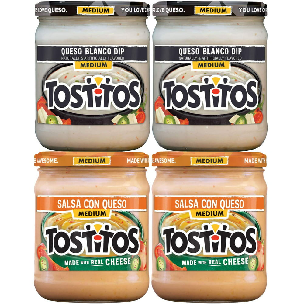 Tostitos Queso Variety Pack, 4 Count, 15.5 Ounce (Pack of 4) - Walmart Does Tostitos Queso Need To Be Refrigerated