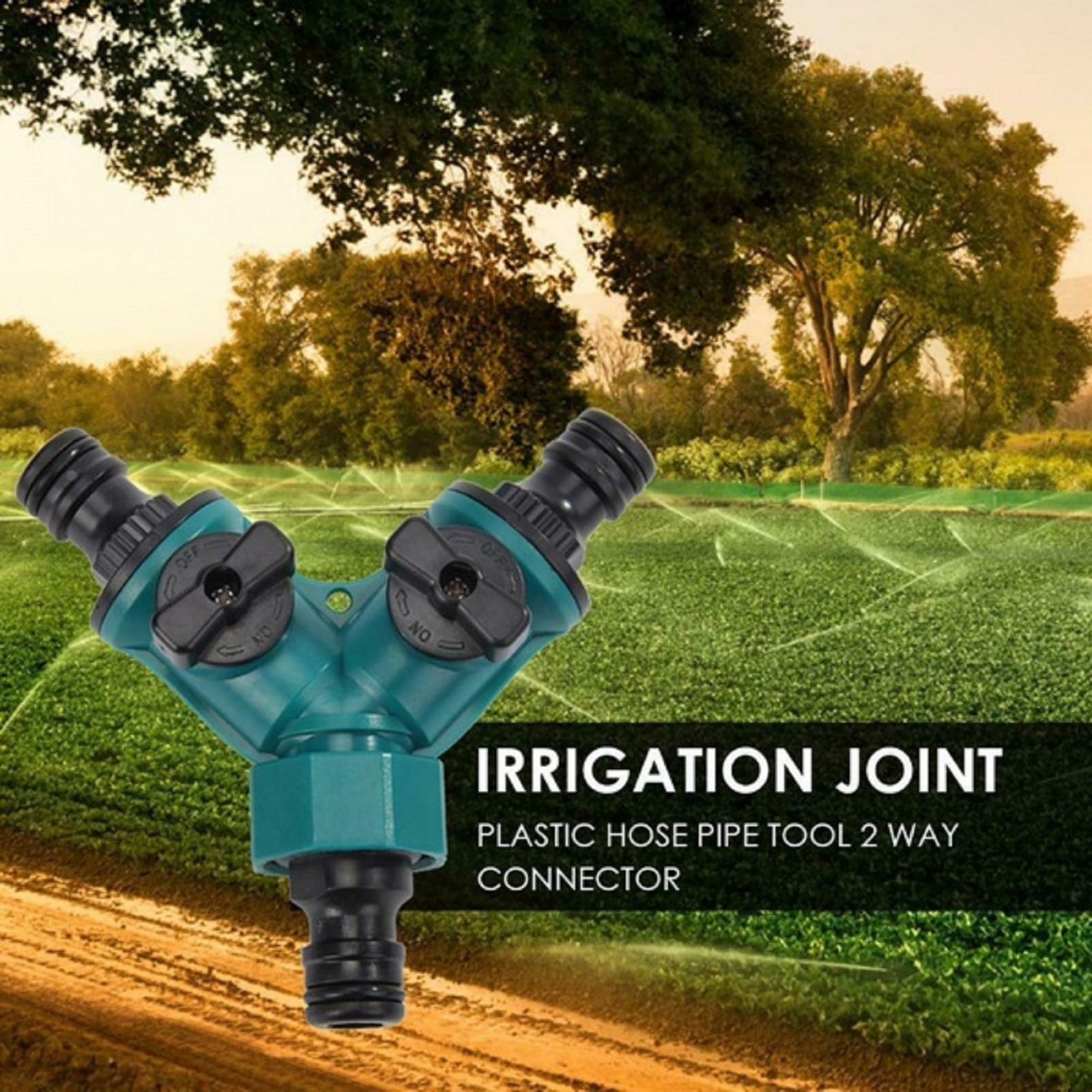 Garden Outdoor Irrigation Three-Way Mist Flow Water Hose System Joint Connector 