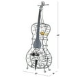 thumbnail image 4 of DecMode 27" x 68" Black Metal 26 Bottle Cello Instrument Standing Wine Rack, 1-Piece, 4 of 14