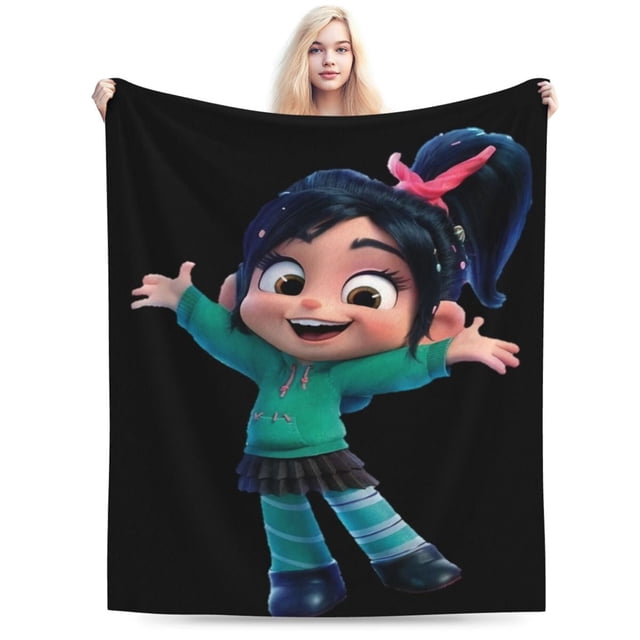 Manta de dibujos animados de Ralph el Demoledor, manta de forro polar ultra suave y acogedora de lujo para sofá cama, mantas de franela cálidas para todas las estaciones, ropa de cama para niños,