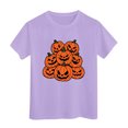 thumbnail image 6 of NIEWTR Kid's Short Sleeved Halloween Bow Print T Shirt For Boys and Girls Fall Tee Dailywear Halloween T-Shirt,, 6 of 6