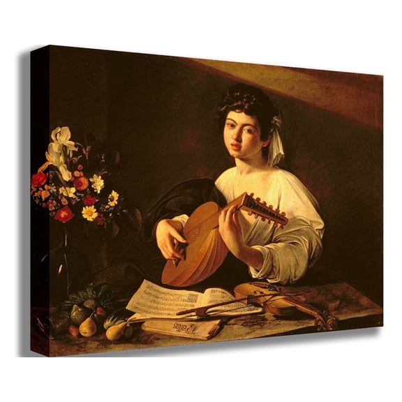 Caravaggio "The Lute Player" (1595) Canvas Print