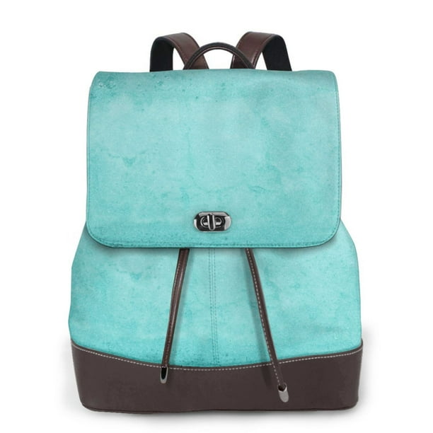 Fotbe Blue And Turquoise Mochila Bolso con Estampado para Mujer, Mochila Antirrobo de Nylon Impermeable, Bolsa Ligera de Hombro