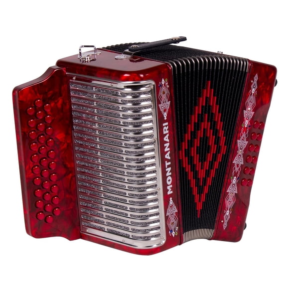 Acordeón de 31 Botones MONT MG (G) RED FBE MONTANARI rojo