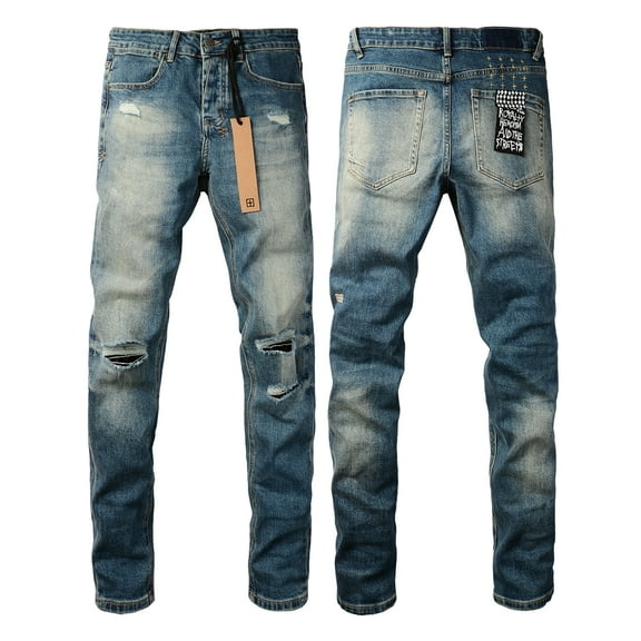 New Ksubi Jeans Men's 2025 High Quality Streetwear Slim Fit Stretch Jeans Baggy Ripped Straight Skinny Denim Pants