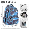thumbnail image 3 of CHAQLIN Shark Print Lightweight Backpack for School Scuola, Large Capacity Padded Straps 600D Polyester School Bag, 3 of 7