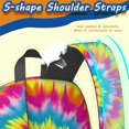 thumbnail image 5 of Pink and Yellow Tie Dye Pattern 17" School Backpacks for Teens,Waterproof Oxford Fabric,S-Shape Padded Straps for School,Travel,Hiking,Camping, 5 of 6