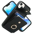 thumbnail image 6 of Wallet Case Compatible with iPhone 14, Case with Card Holder,with a strap, RFID Blocking Leather Cover 360°Rotation Ring Kickstand Protective Bumper Designed for Apple iPhone 14,Black, 6 of 10