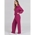 thumbnail image 4 of ORUYROP Women 2 Piece Outfits Sweatsuit Set 2023 Fall Oversized Half Zip Sweatshirt Wide Leg Sweatpant Lounge Set Tracksuit, 4 of 7