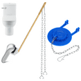 thumbnail image 1 of SHISUYAN 1 Set Toilet Handle Replacement Kit Toilet Flush Handle Replacement Side Mount Toilet Lever Toilet Tank Flush Part Toilet Handle Repair Parts, 1 of 9