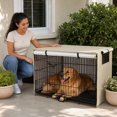 thumbnail image 7 of Dog Crate Cover Waterproof Kennel Cover, 25x37x24in Dog Crate Cover for Indoor/Outdoor, Heavy Duty Polyester Cover Fits Wire Dog Cage, 7 of 7