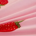 thumbnail image 2 of Taies d'Oreiller Mignonnes, Literie pour Enfants Filles avec Housse de Couette en Microfibre Ultra Douce à Imprimé Fraises Rouges et Roses, Idéale pour une Chambre Douillette (Fermeture Éclair Cachée), 2 of 6