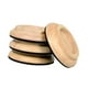 thumbnail image 4 of Juego de 4 ruedas de madera para patas de piano, protección para el suelo de pianos verticales. Color madera, 4 of 9