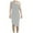 Gray, variant on IROINNID Women's Sleeveless Prints Sheath Dress Fashion Casual Irregular Collar Slim Knee Dress One-Shoulder Knee-Length Dress
