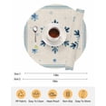 thumbnail image 6 of 13 Inch Round Placemats Set of 4, Christmas Snowflake Blue Non Slip Heat Insulation PP Table Mats, Winter Stripe Xmas Texture on Linen Washable Place Mats for Kitchen Dining Party Table Decor, 6 of 7
