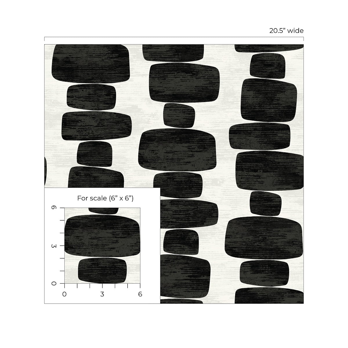 Stacy Garcia Home Charcoal Stripe Block Geometric Peel and Stick Wallpaper - 20.5 in. W. x 18 ft. L. Roll