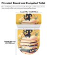 thumbnail image 7 of HELLHERO Cat and Book Toilet Seat Lid Cover Set & Toilet Cover with Elastic Edge Polyester for Stays in Place, Washable and Reusable, 7 of 7
