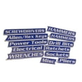 thumbnail image 1 of 12 etiquetas para caja de herramientas, organizadoras de herramientas, etiquetas metálicas reutilizables para cajones y accesorios, ideales para Azul, 1 of 8