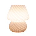 thumbnail image 1 of Press Button Control Night Light Stripped Glass Bedroom Nightstand USB Table Lamp for Home Decoration , White, 1 of 8