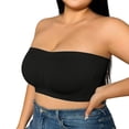 thumbnail image 2 of Conairie Strapless Bras For Womens Plus Size Adjustable Straps No Underwire Seamless Bralettes Breathable Padded Tshirt Bras Black L, 2 of 6