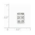 thumbnail image 2 of White Sterling Silver Charm Pendant Cubic Zirconia CZ Clear, 2 of 2