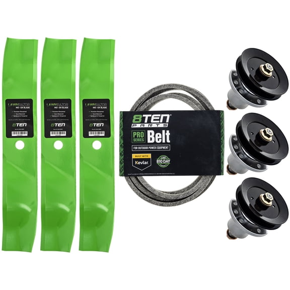 8TEN Blade Spindle Belt Kit for Exmark Lazer Z HP 44-inch 1-654206 103-2519-S MK1010030