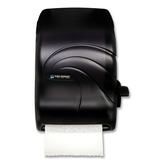 12.94 x 9.25 x 16.5 Oceans Lever Roll Towel Dispenser - Black Pearl