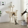 thumbnail image 6 of Alden Design 42"H Multilevel Cat Tree Tower with Condo and Perches, Beige, 6 of 10