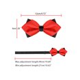 thumbnail image 4 of INSPIRE CHIC Men's Solid Color Pre-Tied Bow Ties Neck Wedding Party Tuxedo Pointed Bowties Red One Size, 4 of 5
