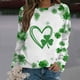 thumbnail image 3 of Gibobby Sudadera sin capucha y ocio Sudadera con capucha de moda para mujer, camisa deportiva, informal de manga larga, camisa deportiva holgada de otoño (Transparente, 35), 3 of 4