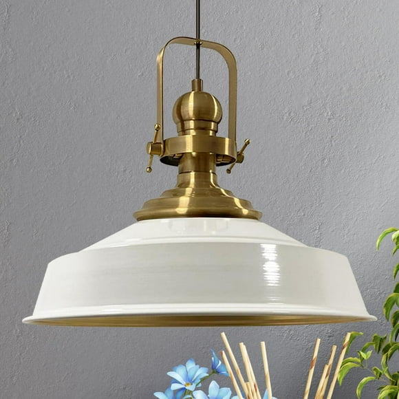 bamyum Asletl Vintage Hanging Lighting Industrial Hanging Light Fixtures 15.7"" Metal Lampshade E26 Pendant Lighting for Living Room Bedroom Bar Office Farmhouse Dining Room Light Industrial Lighting