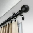 thumbnail image 2 of 1" Dia Adjustable 28"-48" Curtain Rod with Amirah Finials - Black,(100-01-282), 2 of 3