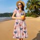 thumbnail image 4 of Easygdp Funny Chicken para Vestido Transpirable de Mujer, Vestido Suelto de Manga Corta con Pliegues y Bolsillos para el Verano, 4 of 6