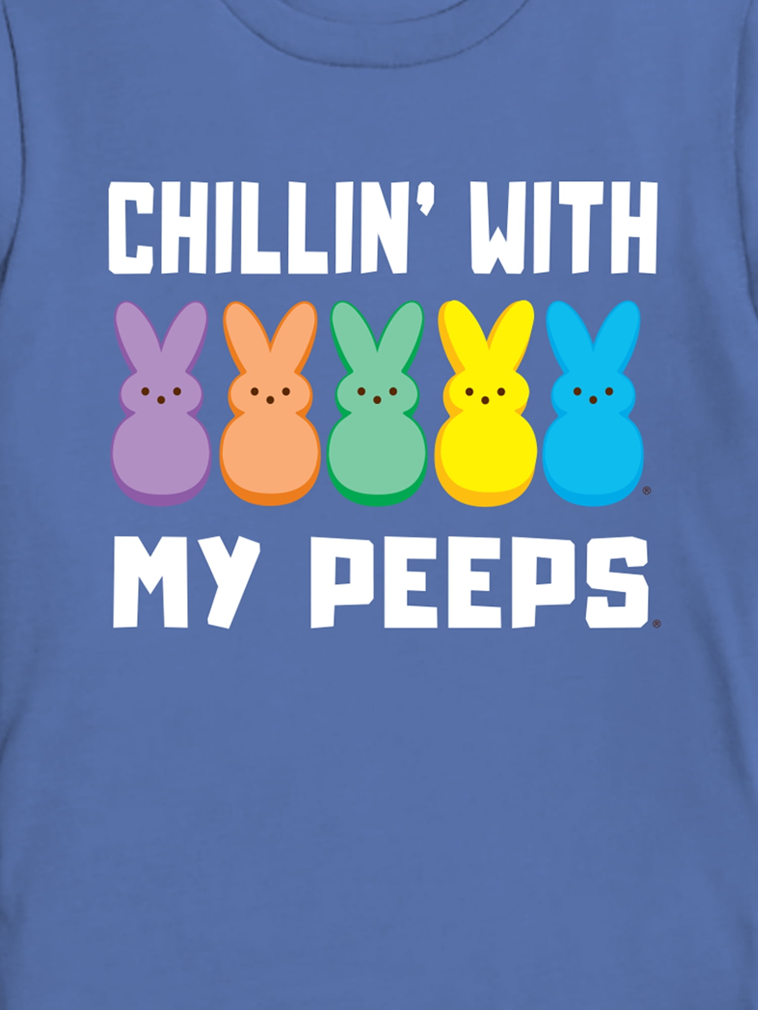 Peeps Boys Chillin with My Peeps Graphic Crewneck Tee with Short Sleeves, Sizes XS-2XL