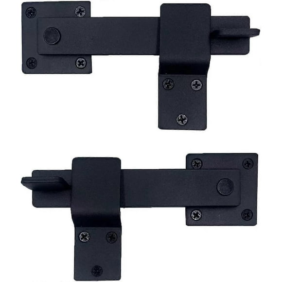 Heavy Duty 5.5" Wrought Iron Flip Latch Lock, 1PC Solid Metal for Wooden Barn Doors/Fences, Security & Privacy (Black)