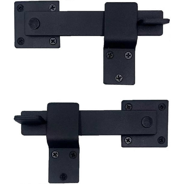 Heavy Duty 5.5" Wrought Iron Flip Latch Lock, 1PC Solid Metal for Wooden Barn Doors/Fences, Security & Privacy (Black)