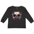 thumbnail image 3 of Inktastic Pug Dog July 4th Patriotic Sunglasses Boys or Girls Long Sleeve Toddler T-Shirt, 3 of 5